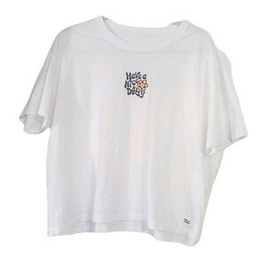 Life Is Good Crusher Boxy Tee Have A Nice Daisey Women's T Shirt XL 100% Cotton